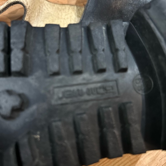 Vintage SOLDINI Leather Military Combat Boots Lug Sole Black 43 US 10 - Picture 16 of 16